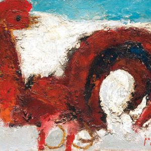 <em>Ayam,</em> 1990, Oil on canvas, 38cm x 46cm