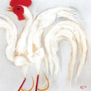 <em>Rooster,</em> 1994, Oil on canvas ,100cm x 95cm