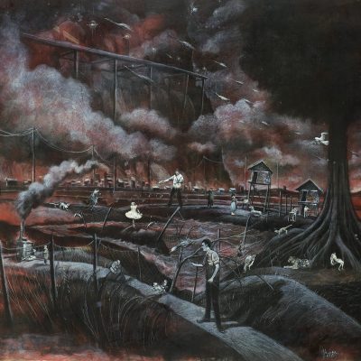 ILHAM FADHLI SHAIMY A.K.A KOJEK, <em>THE LATE GREATS (NOT TOO LATE, NOT THAT GREAT)</em>, 2010, Mixed media on paper, 143cm x 158cm, estimate RM13,000 – 16,000